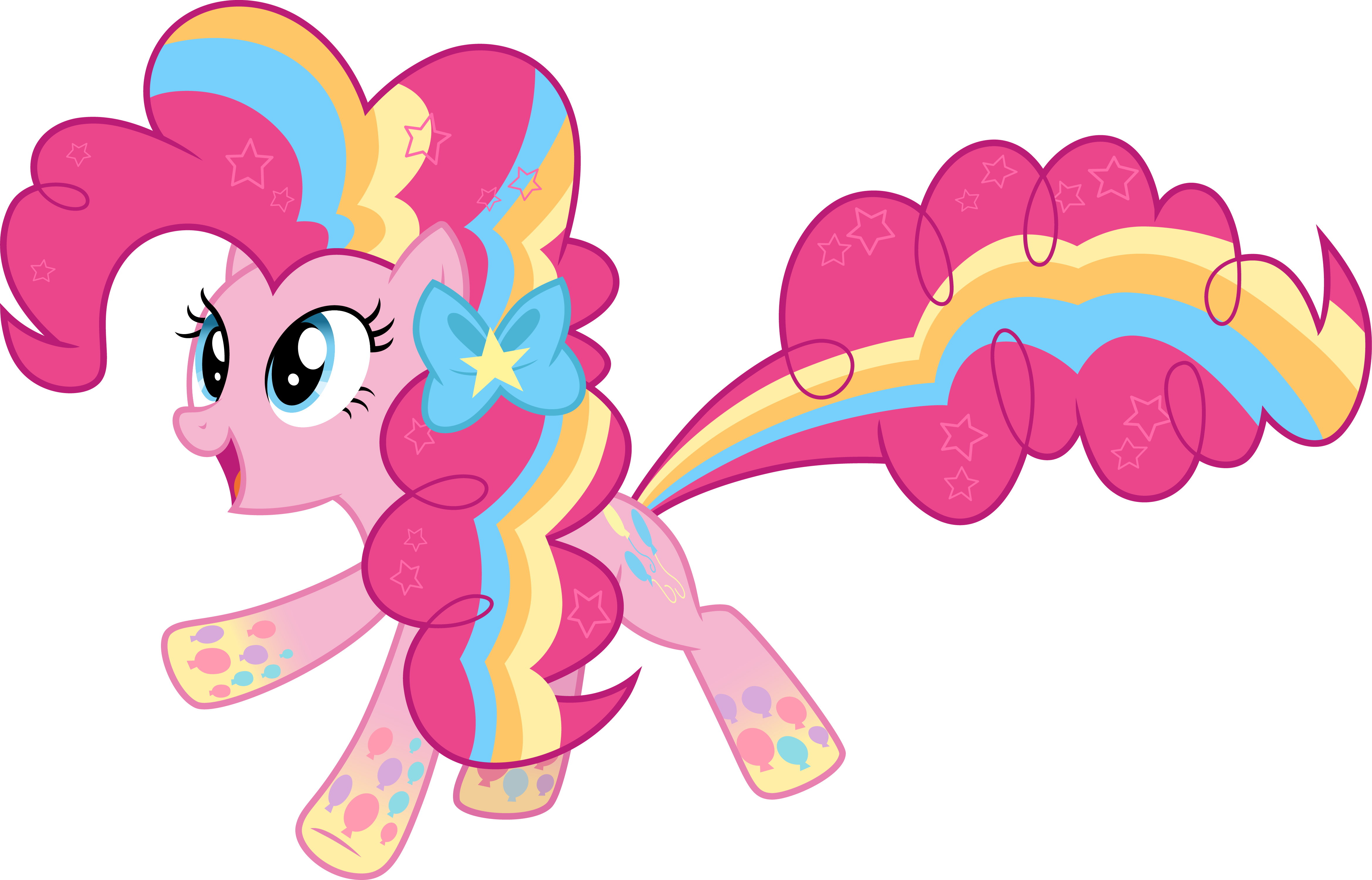 Five My Little Pony characters illustration, Pinkie Pie Rainbow