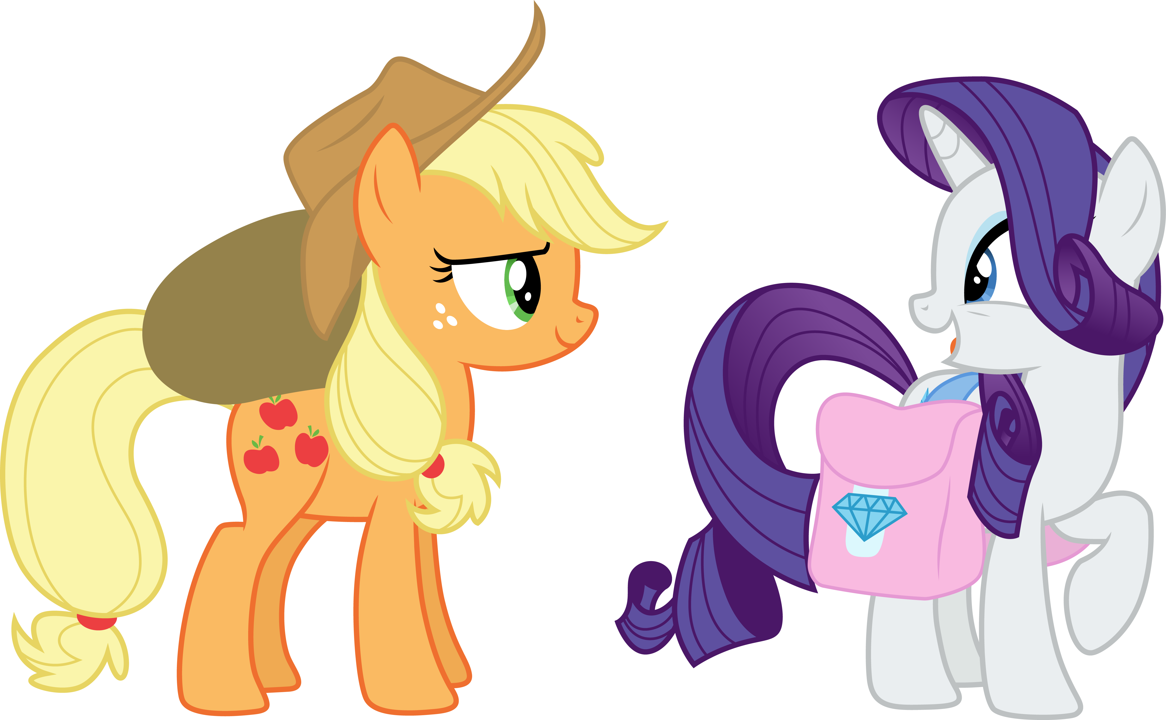 Applejack and Rarity traders by CloudyGlow on DeviantArt