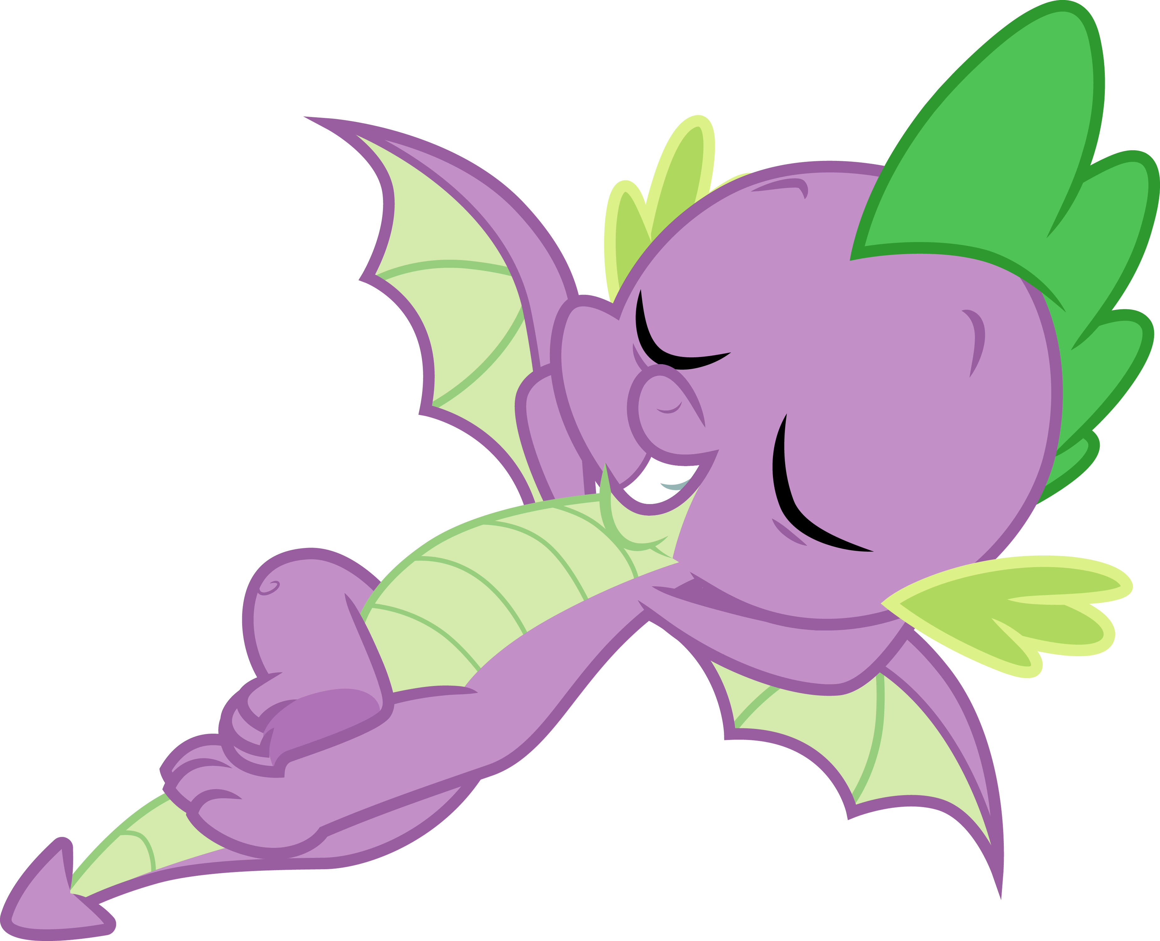 Spike floating along by CloudyGlow on DeviantArt