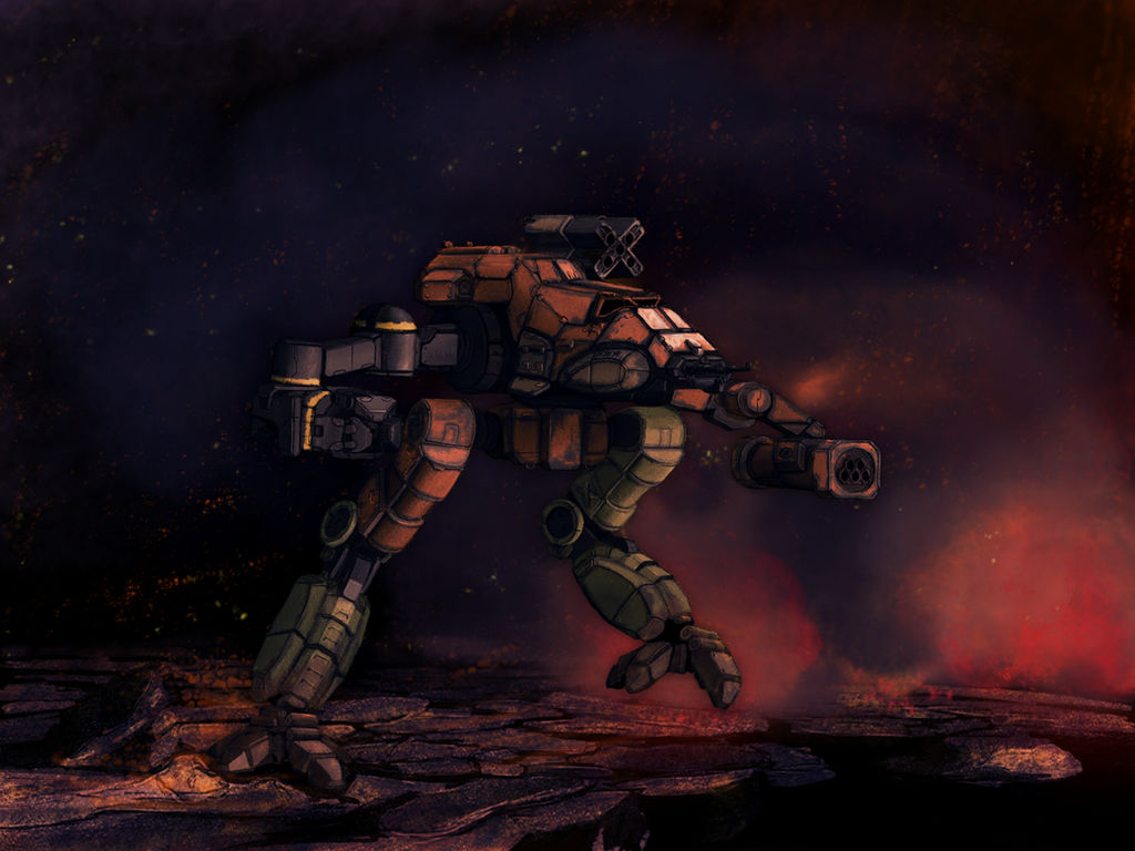 Battletech - Bushwacker - running - redone by Shunuke