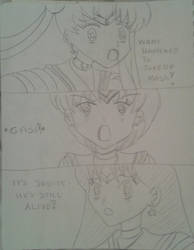Sailor Moon, Sailor Mercury, and Sailor Mars