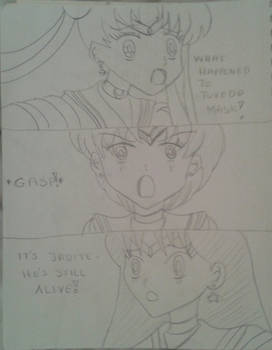 Sailor Moon, Sailor Mercury, and Sailor Mars
