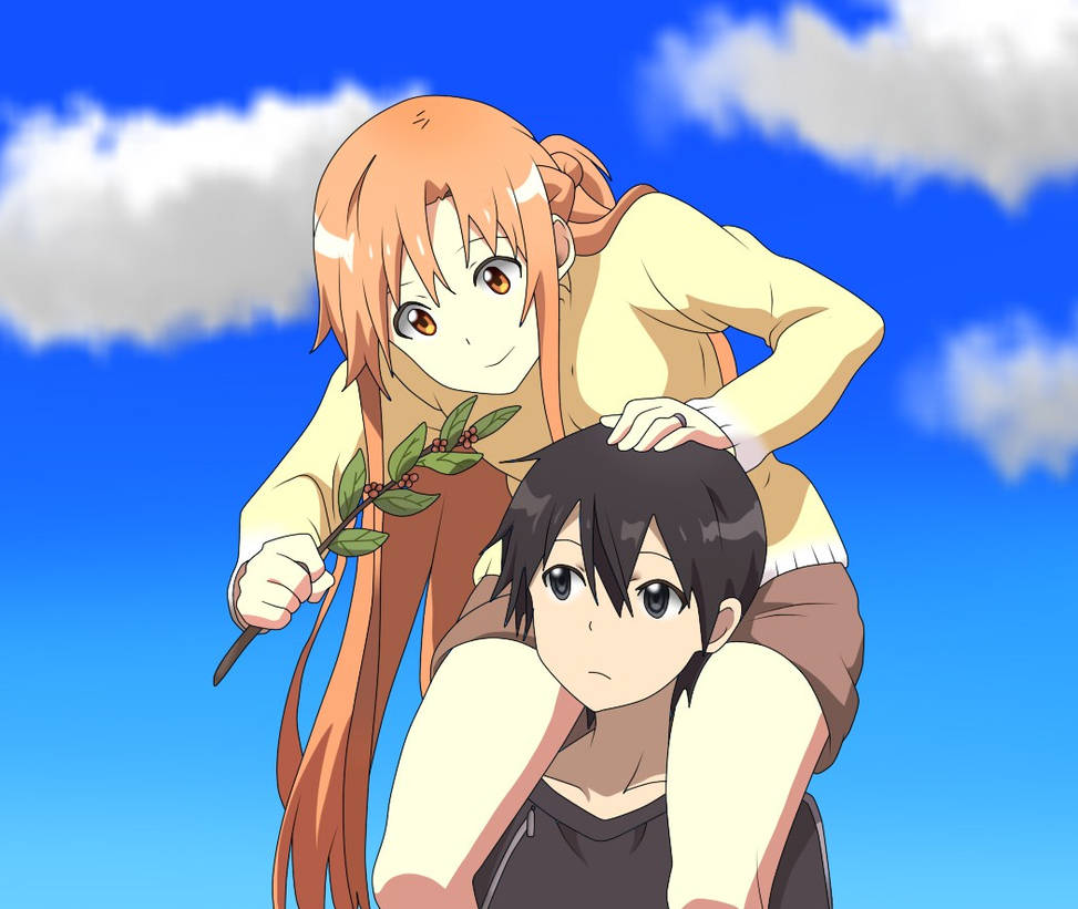 Asuna and Kirito by Wilczurix on DeviantArt