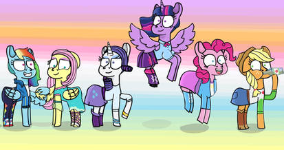 The Mane SIx in EG clothes