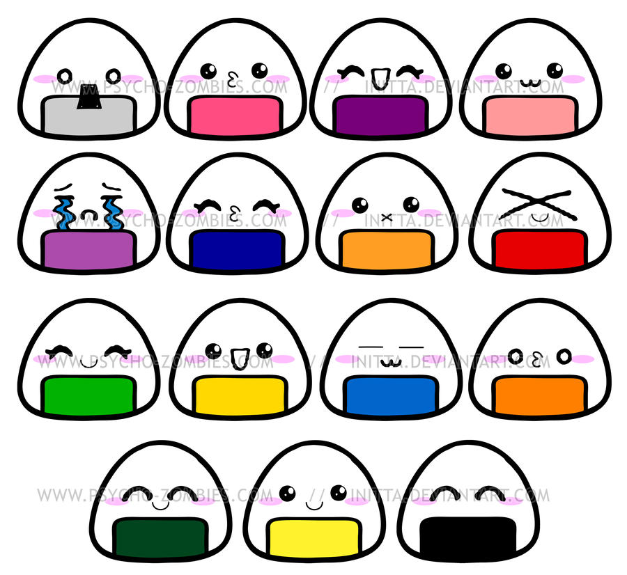 Onigiris color by Initta on DeviantArt