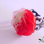 Alice in wonderland painted rose ring