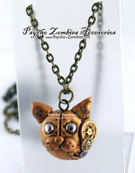 Mechanical cat necklace