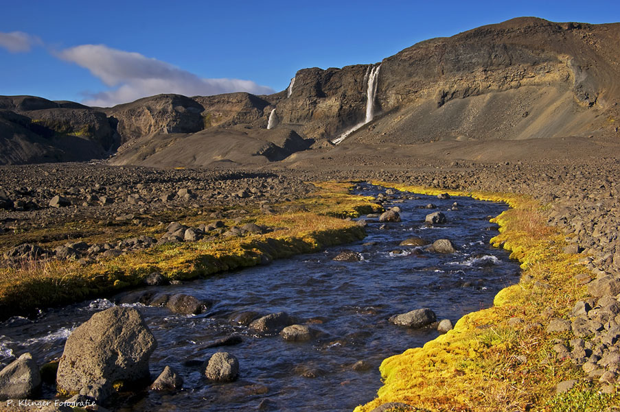 Waterfalls near Langjokull