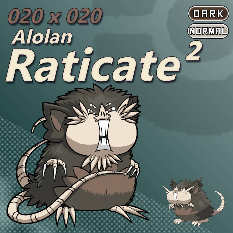 Dexflip Fusion 020 Alolan Raticate Squared by fullhex on DeviantArt