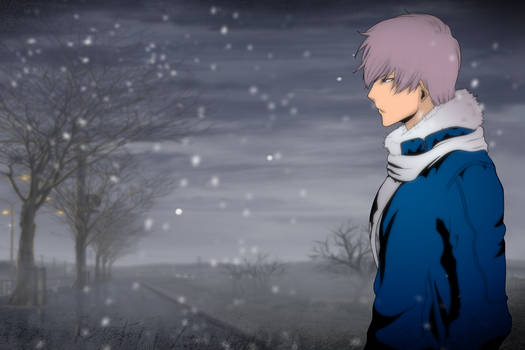 Gin Ichimaru Walking in snow