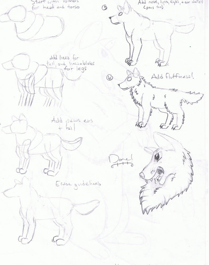 Dog Quick Draw How I draw Dogs quick tut by truGIRobsession on DeviantArt