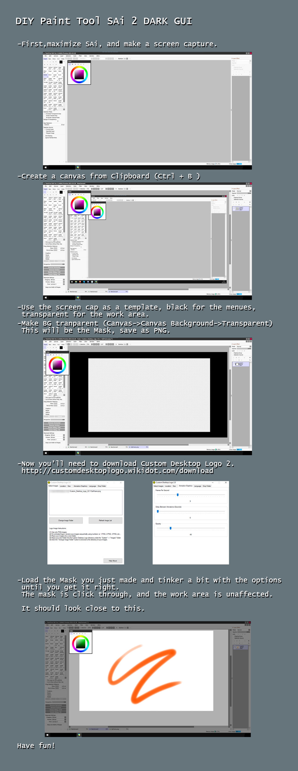 DIY Paint Tool SAi 1/2 Dark GUI Guide by necrocamo on DeviantArt