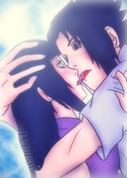 Hinata and Sasuke kissing