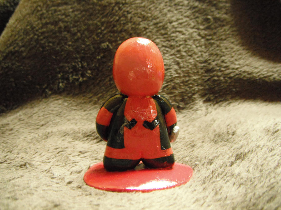 Painted Deadpool back view by HumanBody-WolfSoul on DeviantArt