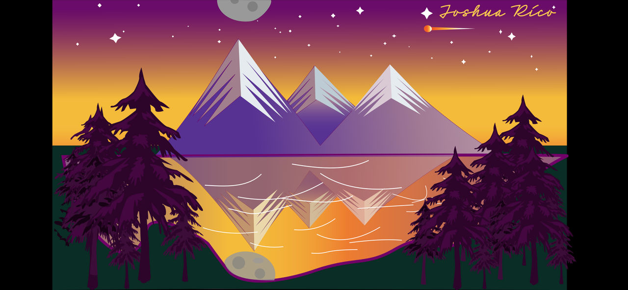 Simple landscape vector using A illustrator by diirtyvato on DeviantArt