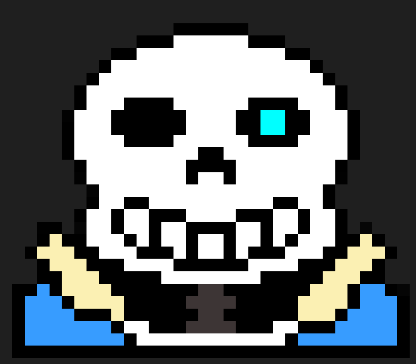 BC!Sans as pixel art by TopHatBoi1 on DeviantArt