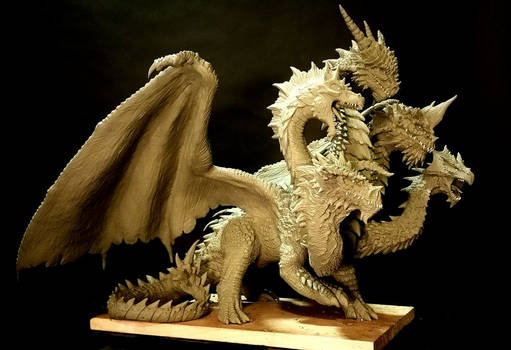 5 headed dragon statue WIP