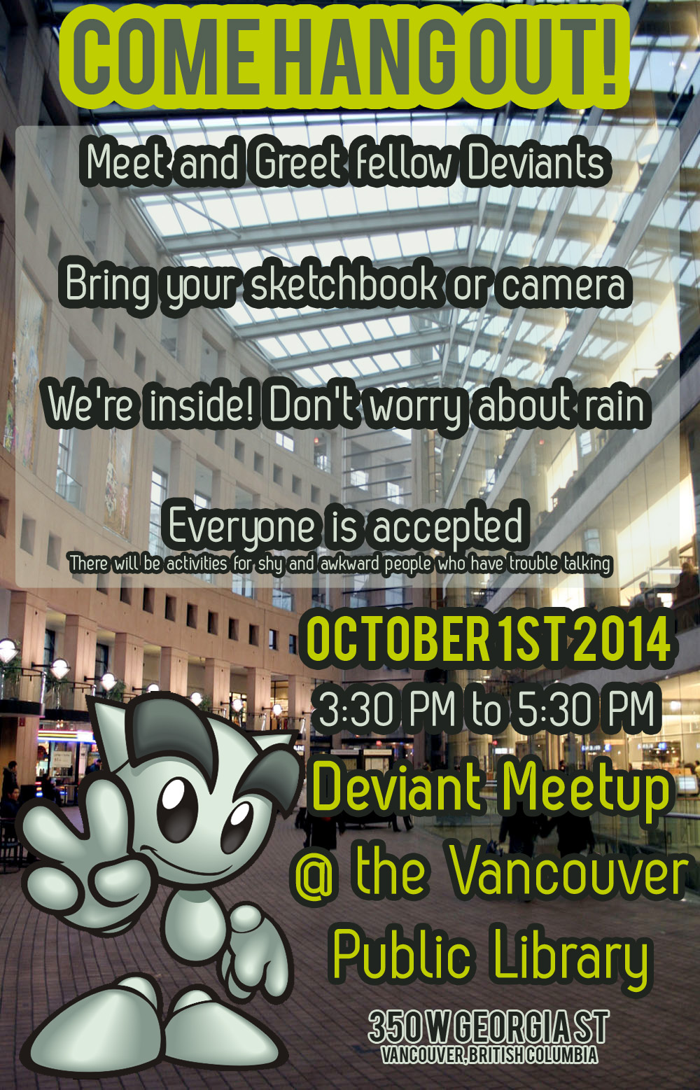Vancouver DevMeet October 1st at the library by RobynRose