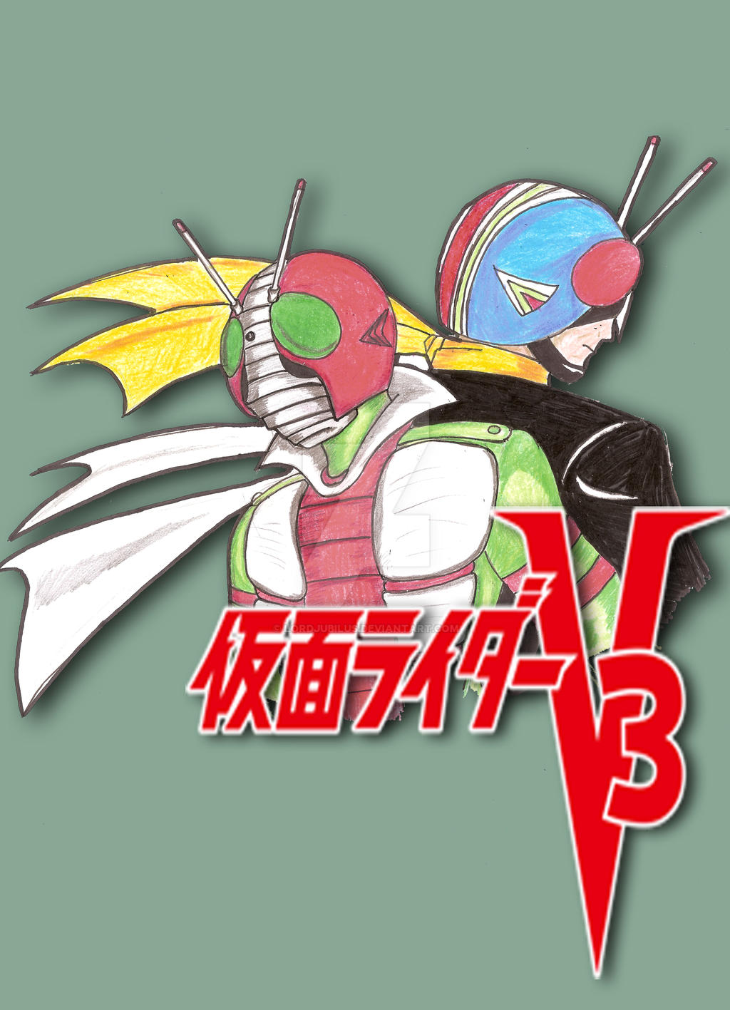 Kamen Rider V3 Riderman by Lordjubilus on DeviantArt