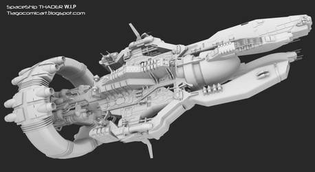 Spaceship Thader clay Wip 12