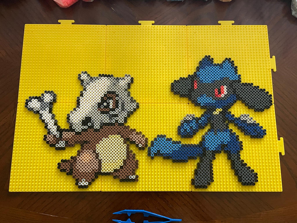 Perler Head Riolu Cubone Perler bead art, Riolu Perler bed art by jnjfranklin on DeviantArt