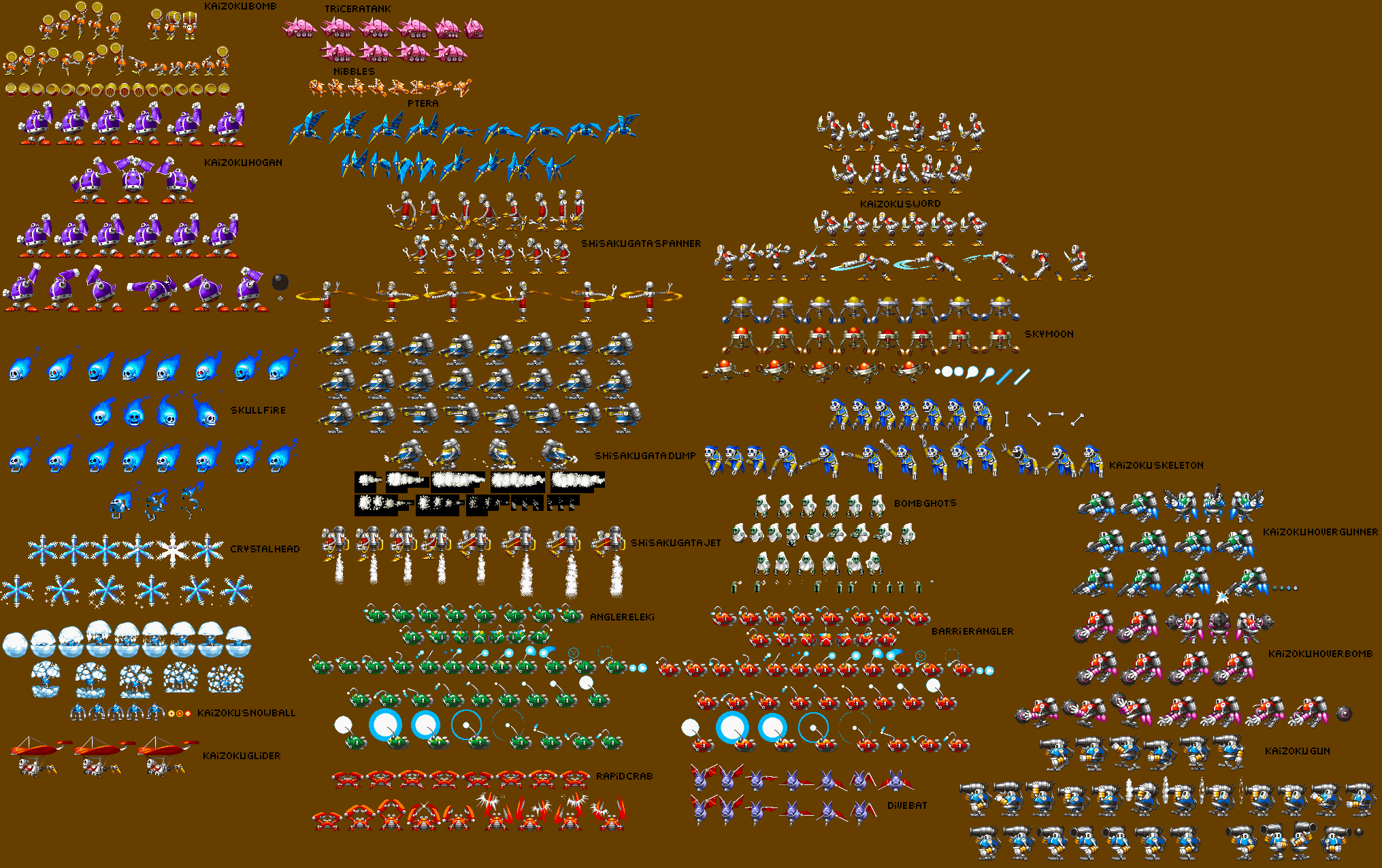 Sonic Rush Adventure Baddies (sprite sheet) by neomar654 on DeviantArt