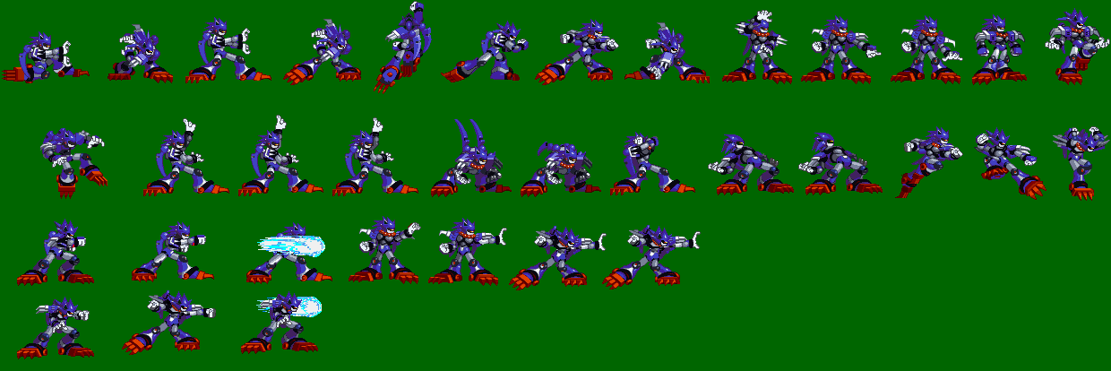 Mecha Sprite OMEGA MECHA SONIC SPRITE SHEET by neomar654 on DeviantArt