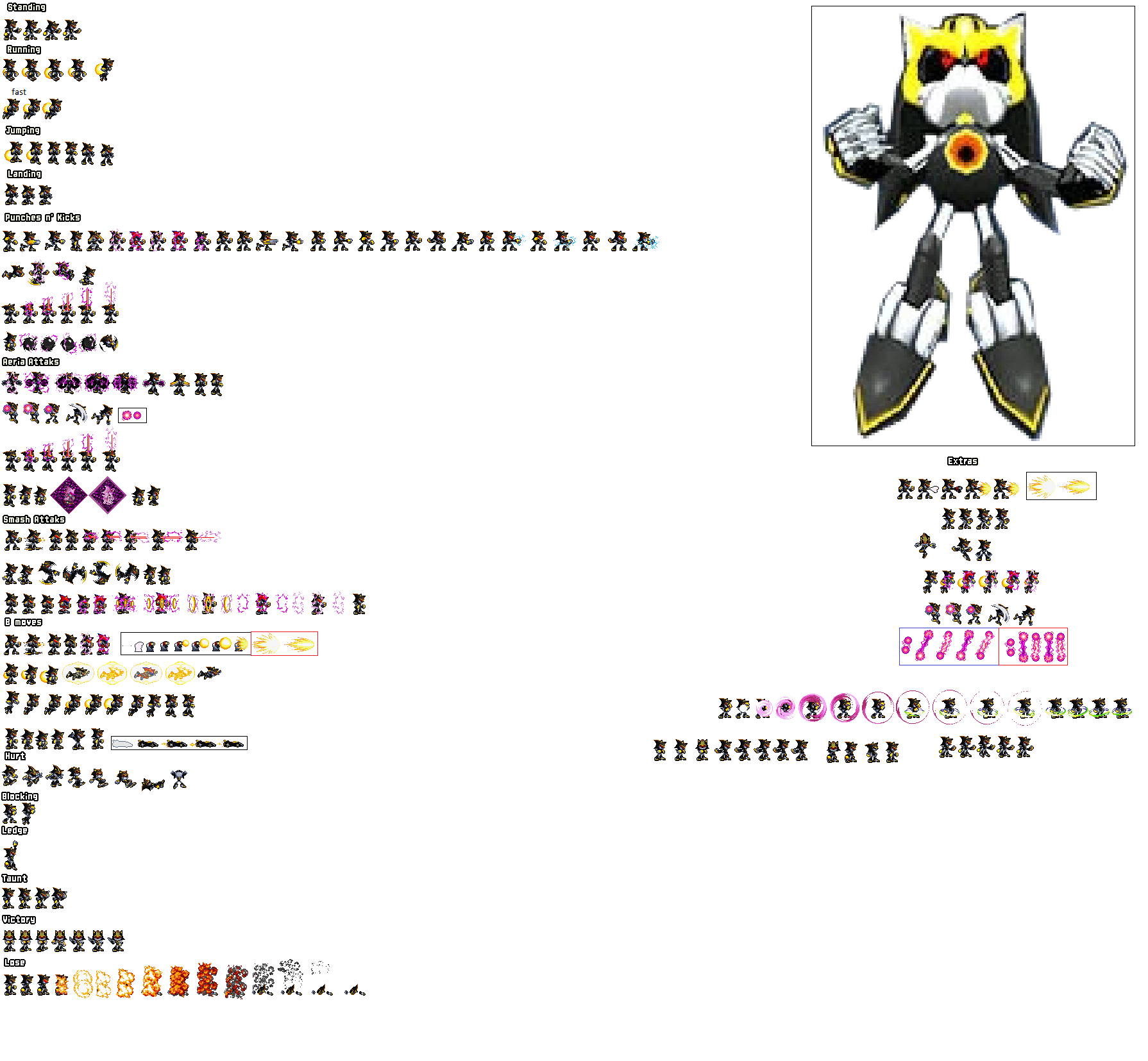 Metal Sonic Png - Sonic 3 Metal Sonic Sprites, Transparent Png