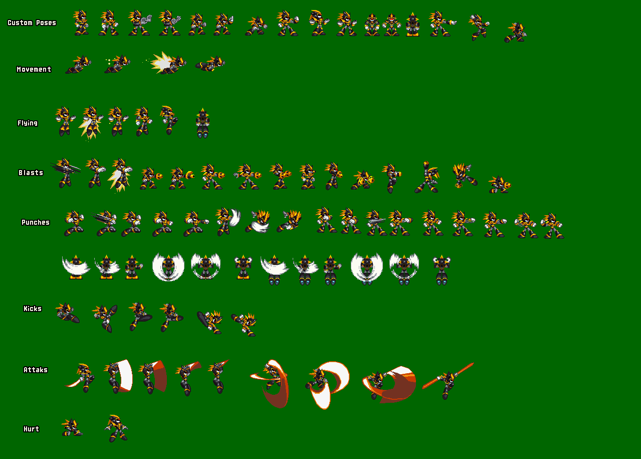 NEO METAL SONIC SPRITE SHEET by neomar654 on DeviantArt