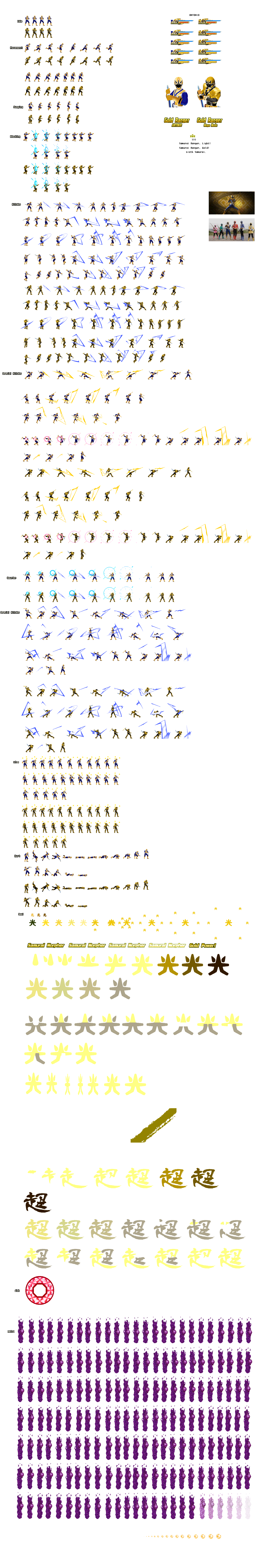 Samurai Ranger Light sprite sheet by neomar654 on DeviantArt