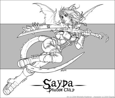 Sayda - Line Art