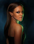 Rihanna Portrait by MichelleHoefener
