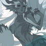 The Sea Dragoness - Line Art