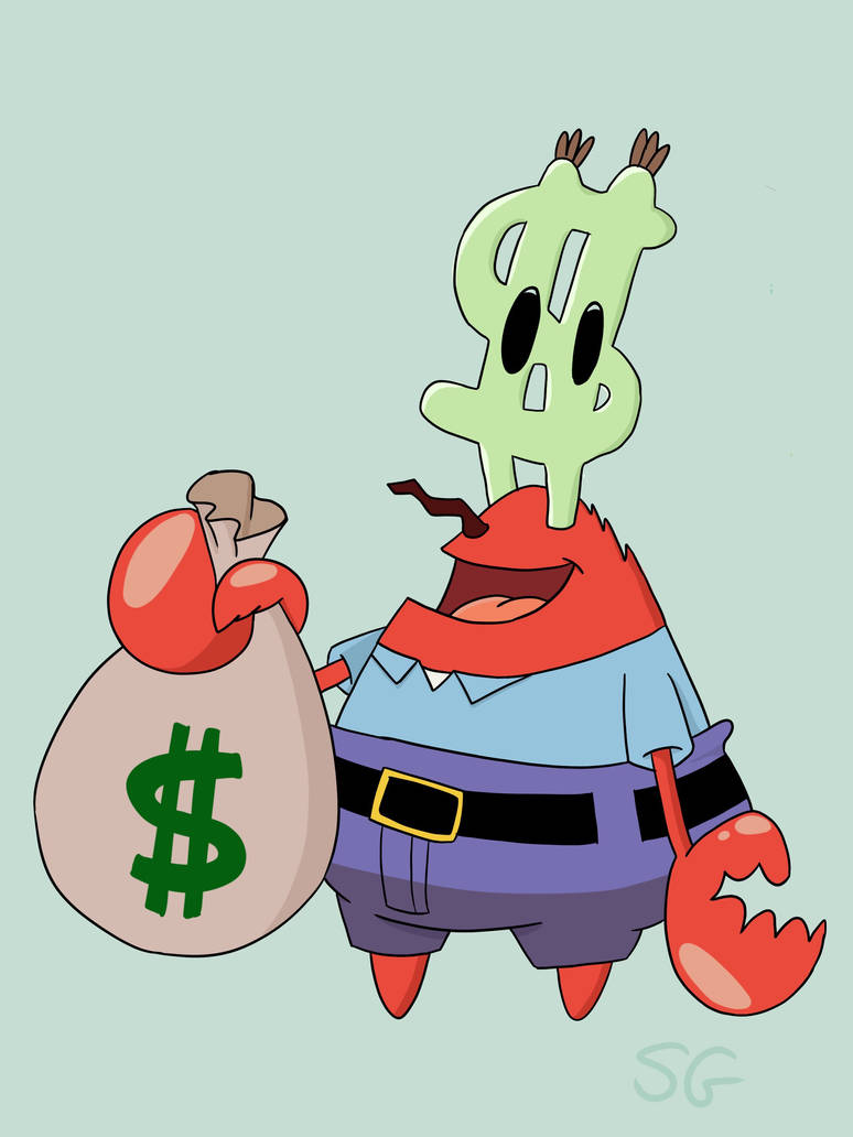 Mr crabs raking it in by sophieedraws on DeviantArt