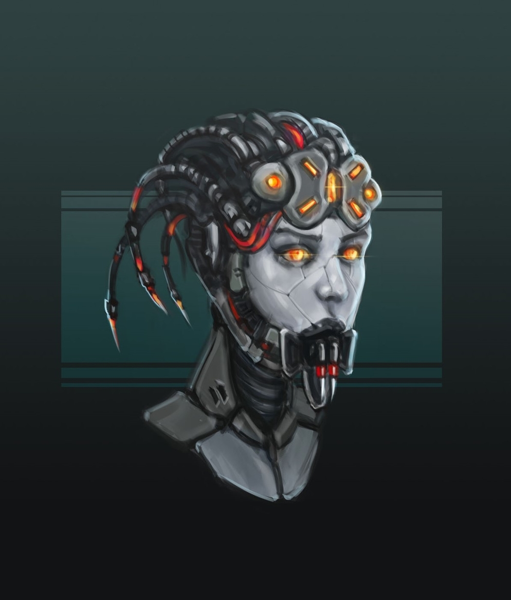 Computer Head Deviantart Cyber Head Concept by ReddNekk on DeviantArt