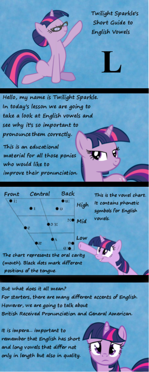 Twilight Sparkle's Short Guide to Engllish Vowels