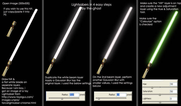 Lightsabers in 4 easy steps