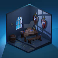 Isometric medievial room