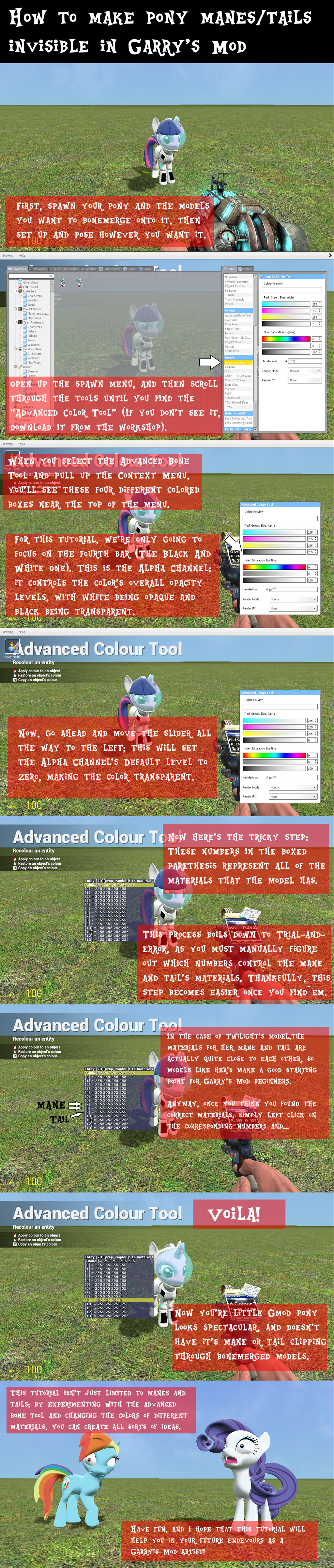 Tutorial: Invisible Pony Manes/Tails by DragonBoi471 on DeviantArt