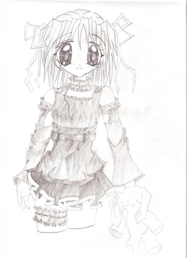 Anime girl I drew when I was bored by kumakitty123 on DeviantArt