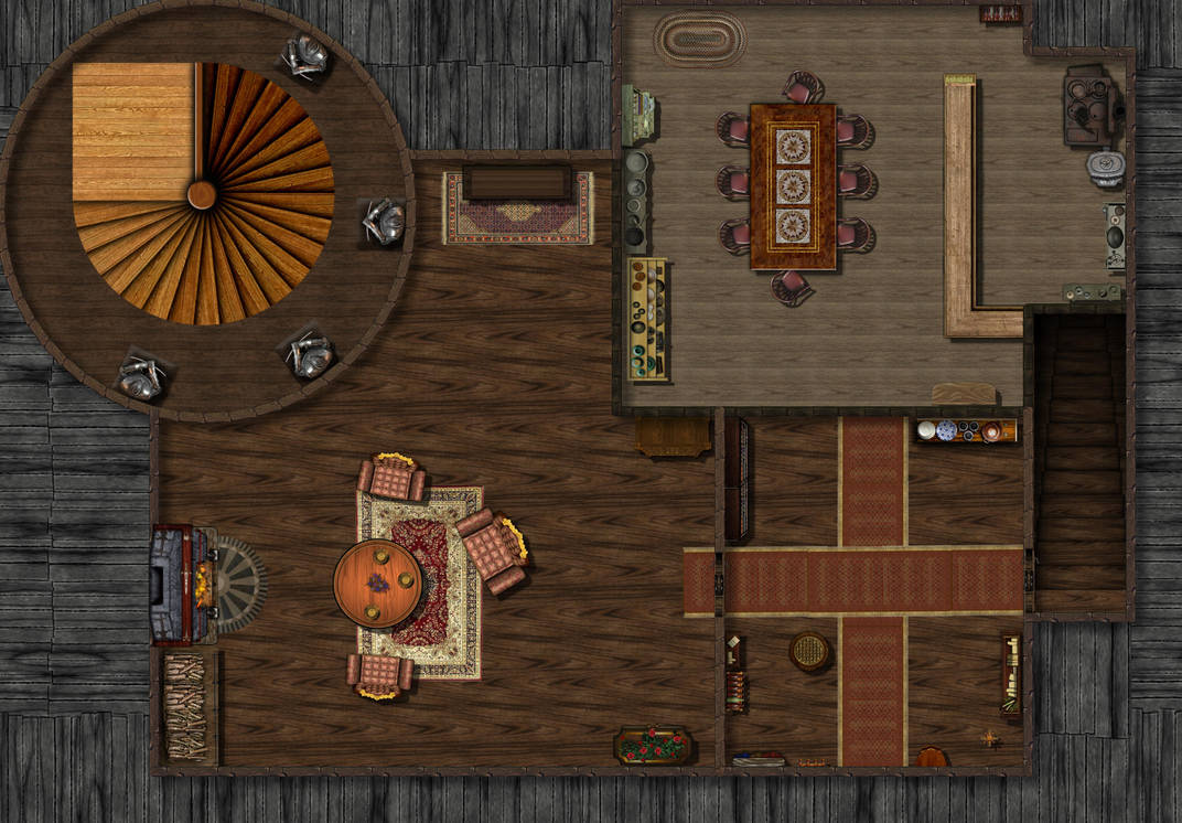 Witch House, Interior Ground Floor by SygeLongHart on DeviantArt