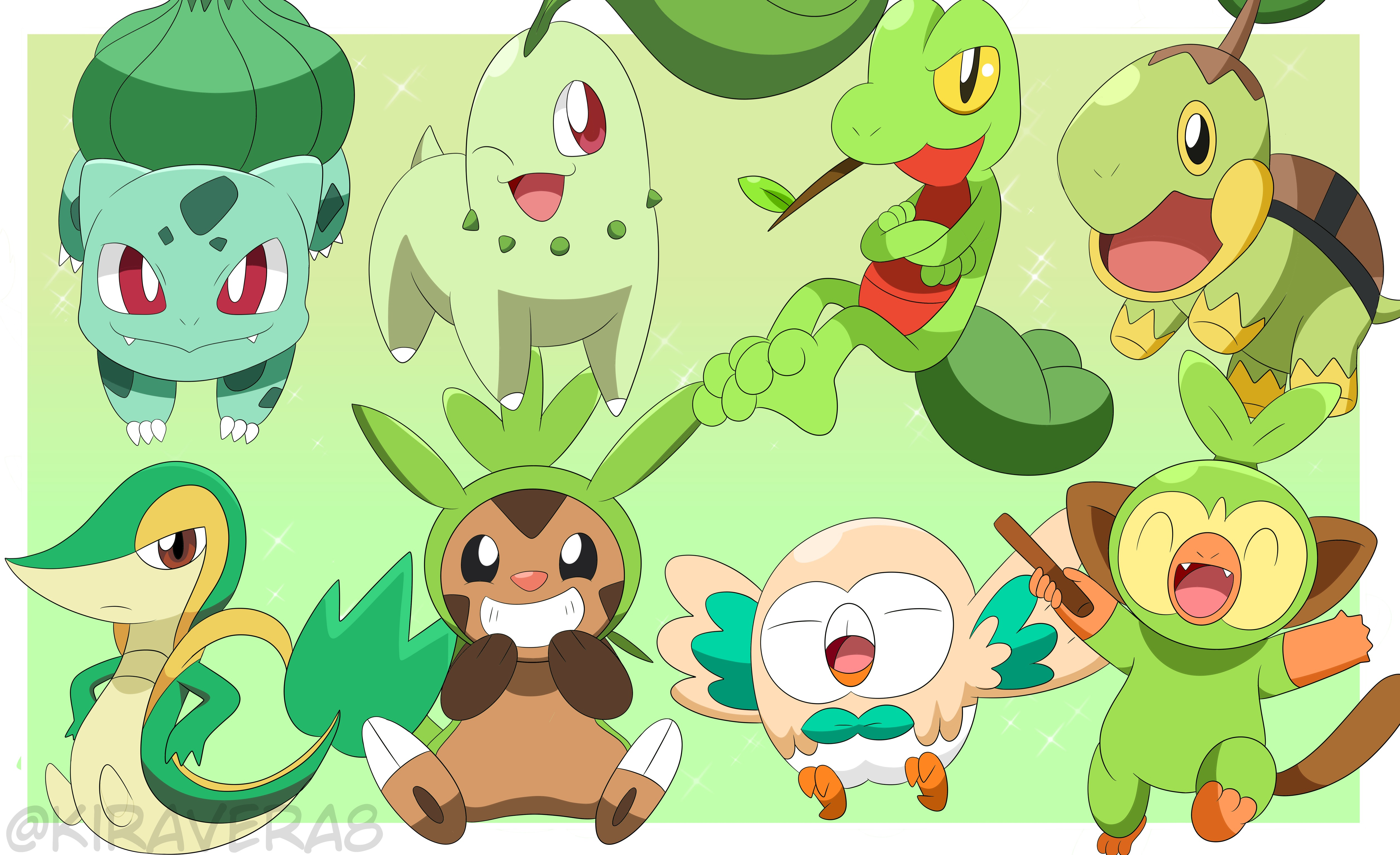 5th Gen Starter pokemon by kiraga-neko on DeviantArt