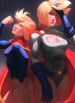 Supergirl and Power Girl