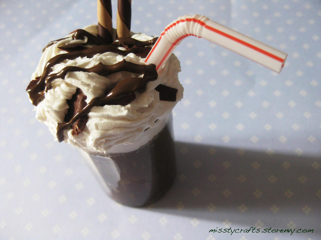 Faux Chocolate Milkshake Figurine