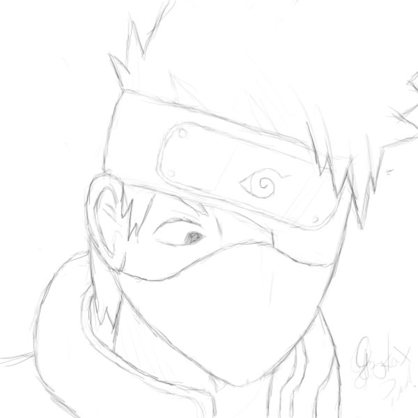 Kakashi sketch by GokaxPL on DeviantArt