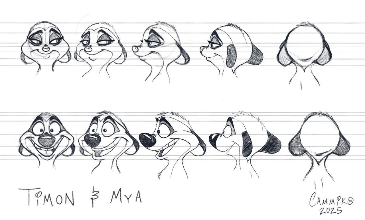 Timon and Mya Turnaround by Cammiko on DeviantArt