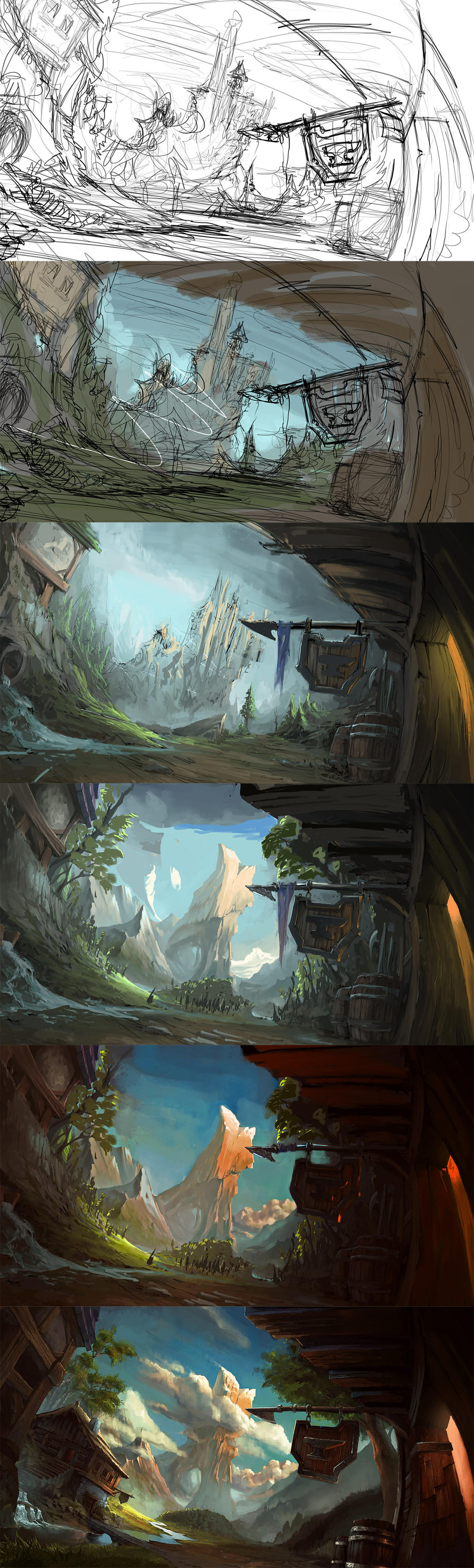 Making of 'mountain view'