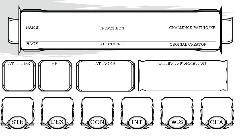 Simple NPC Sheet By MariekeSmit On DeviantArt