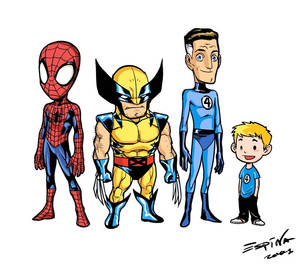 Marvel Superheroes SD Sketch