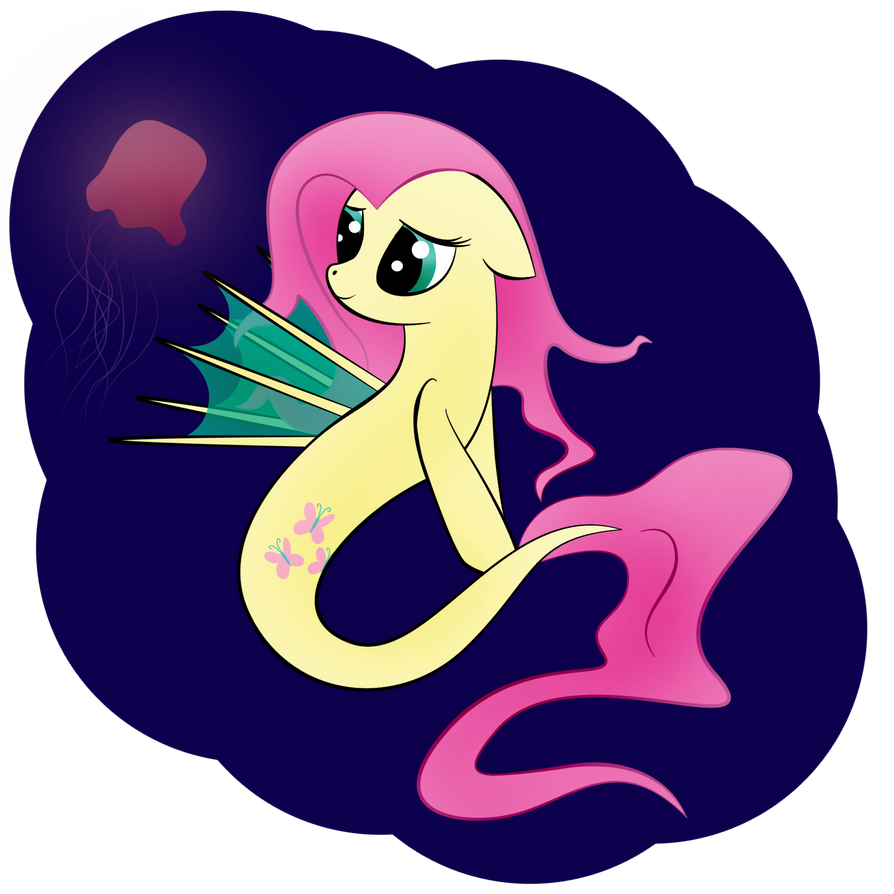 Fluttershy seapony by zomgitsalaura